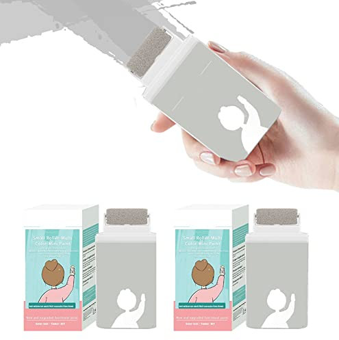 Wandreparaturpaste Roller, 2 Stück Wandreparatur Creme Wandreparatur Rollbürste mit Wandreparaturpaste Schnell Trocknende Wandreparaturpast Wandfarbe Reparatur Wandpaste Graffiti Farbe (Grau)