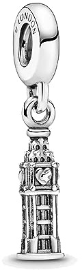 Streetculture England Big Ben London UK Glockenturm Tower Turm BigBen - Bettelarmband Anhänger Schmuck Zubehör 925 Silber Charm Geschenkidee Sterlingsilber