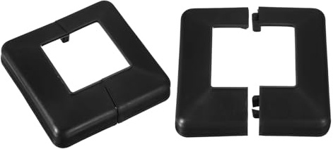 QUARKZMAN 2 Stück Pfostenverkleidung 60x60mm/2.4x2.4 120x120mm/4.7x4.7 | Pfostenbasisabdeckung Verkleidung, Kunststoff-Spalt-Stil, Für Zaun Treppengeländer Veranda, Gesamtgröße