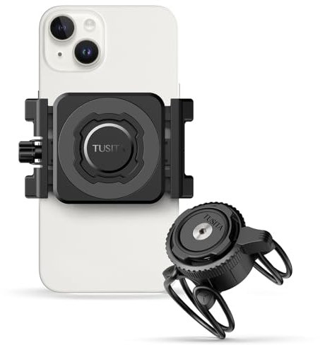TUSITA Fahrrad Handyhalterung Kit - Twist Lock Vorbau Lenker Telefonhalterung und Universal Klemmadapter