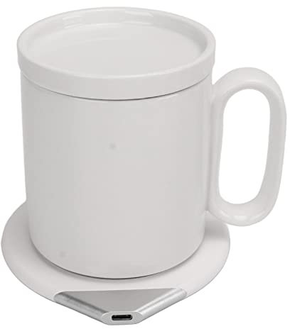 Locadence Kaffeetassenwärmer, 50 ℃ Konstante Temperatur, Wasserdicht, Kabellos Aufladbar, Elektrischer Tassenwärmer mit 350 ml Tasse, Getränkewärmer für Den Schreibtisch