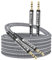SUCESO 3.5mm Aux Kabel [2 Stück 1M] 3,5mm Audio Kabel Klinke auf Klinke Stereo Nylon Klinkenkabel Kompatibel mit iPhone iPod iPad Echo dot Handy PC Lautsprecher Heim/KFZ Stereoanlagen MP3 Player usw