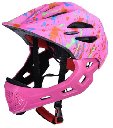 Ronyme Fahrradhelm für Kinder, Fahrradhelm, Trendiger Integralhelm, Fahrradhelm zum Radfahren, Jungen und Mädchen, Klettern, Reiten, ROSA