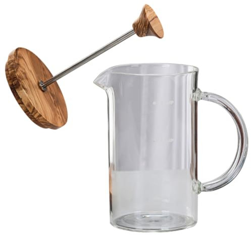 Garneck Caffettiera Manuale A Stantuffo in Coperchio Da 400 Ml