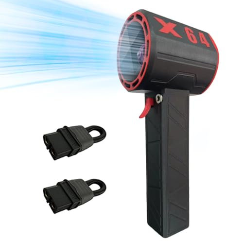 YIWEOG Plumero de aire eléctrico Fuerza de soplado máxima de 1400 g Motor sin escobillas Velocidad del viento continua Ventilador turbo ajustable Batería recargable incorporada de 8000 mAh Bloqueo de