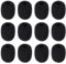 12 Stück Mikrofon Popschutz, Schwarz Mikrofon Windschutz mit div. Mikrofonen, Mini-Mikrofon Headset Windschutzscheibe, Mikrofon Schaumstoff für Klein Mikrofon,Lavalier-Kopfhörer