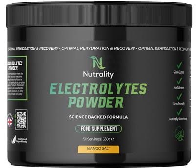 Nutrality Electrolytes Powder 350g | Vegan | 50 Servings | Mango