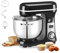 PPLDABNK Kitchen Food Stand Mixer, 6-Speed Tilt-Head Food Mixer with 6L Stainless Steel Bowl, 1200W Chef Machine Egg Beater, for Baking, Mixing & Whipping,Black