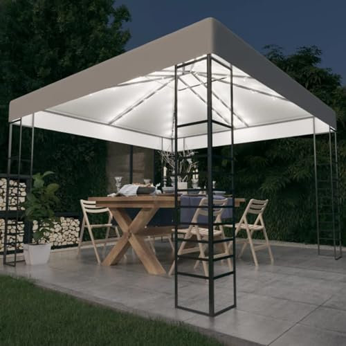 Xichuzi Gartenzelt, Pavillon, Partyzelt, Gartenpavillon, Faltpavillon, Rennzelt, Anstellpavillon, Zelt Garten, 3x3 m Weiß