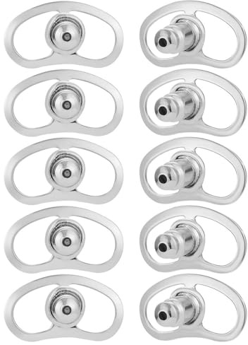 Ohrringverschluss, 10 Stück Anti-Fall Ohrring Heber, Sicherheits Schmetterlingsverschlüsse für Schwere Ohrstecker und Schlaffe Ohrläppchen