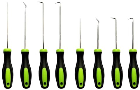 8PCS Hook and Pick Set,Pick Tool,Mechanic Tools,Hand Puller Remover Tools,Puller Remover Removal Tool,Precision Long Reach Hooks,O-Ring Seal Gasket Hook Removal Tool,for Oil Seal/O-Rings,Gasket,Hose