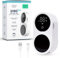 ZENT Uveo Duo Soporte UV para Dos Cepillos de Dientes, Universal, Desinfección Doble, Esterilización Automática cada 3 Horas, Montaje Sin Perforación, Batería Duradera Hasta 30 Días, Blanco