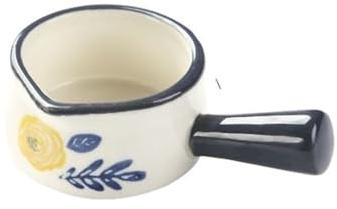SDA287MZ Sauce Boat Hand-painted Small Milk Pitcher With Handle Ceramic Dipping Saucer Western Steak Sauce Jug Gravy Jug