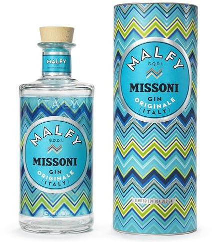 Malfy Gin Originale, Limited Edition Missoni, Collezione Esclusiva da Collezione, vol 41%, 70 CL
