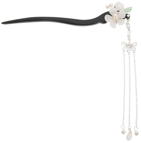 Gatuida Bacchette per Chioma Donna Vintage in Legno e Vetro, Eleganti e Facili da Infilare nello Chignon, Accessori Cinesi Decorativi per Chioma Lunghi e Raccolti
