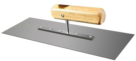 PENIKOKO Cazzuola Piatto in Acciaio Manganese con Manico in Legno Spatola Stucco Muro per Rasatura e Stuccatura Frattone Lisciante per Muratura e Cemento Utensile Resistente e Facile da