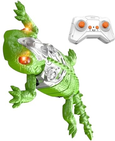 Yurosuis Juguete Gecko Trepador De Pared - Doble Modo de Rotación de 360 Grados - Coche De Control Remoto Camaleón Trepador De Pared | para Cumpleaños Navidad Chicos Y Chicas Preescolares Estudiantes