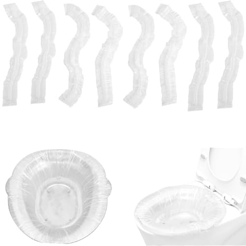 Disposable Sitz Bath Liners, 50 Pack for Postpartum Recovery & Hemorrhoid Care - Leak-Proof, Soft Perineal Soaking Covers, Collapsible Toilet Seat Liners -Use it, Toss it, Done