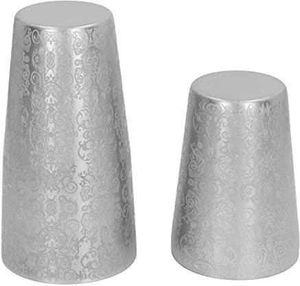 Fdit Stainless Steel Cocktail Shaker, Boston Shaker Set with Engraved Design 304 Stainless Steel, for Bar Bartender Mojito Margarita Lemonade Daiquiri