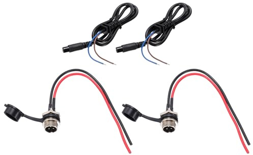 sourcing map 3 Pin Electric Scooter Charging Port, Aviation Head Electric Scooter Charger Port with Bare Wire Charging Cable Waterproof Cover for E-Scooter Battery, 6.3 Inch