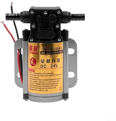 Bomba de diafragma eléctrica de 24 V CC para transferencia de agua y aceite con cuerpo de aleación de metal adecuado para sistema de freno de coche de camión y uso industrial