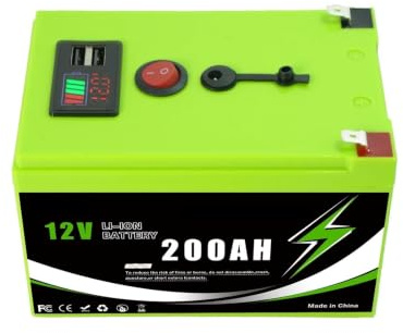 Batería De Litio 12v 200AH LiFePO4 Con Smart BMS-Ideal(200Ah Portable Power)