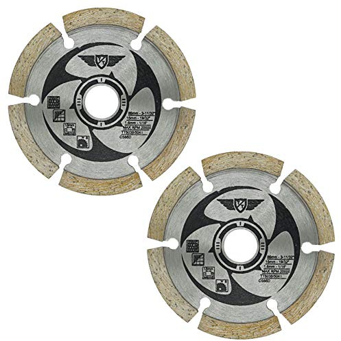 2 x TopsTools CS85D_2 85mm 15mm Bore Diamond Tipped Saw Blades | Long Life, For metal, tile, Precision cutting blade designed for smooth cuts and long service life