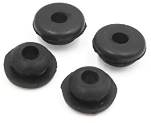 sourcing map 4 Stücke Gummi Stoßdämpfer Buchsen Für Auto-Motorrad | Schwarz, 6mm Lochdurchmesser