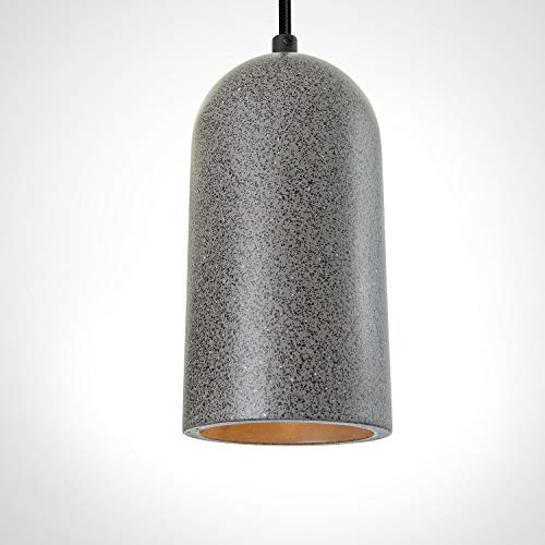 Paco Home Pendelleuchte, E27, Lampe Für Wohnzimmer Esszimmer Küche, Höhenverstellbar, Farbe: Beton-Sandstein-Schwarz, Leuchtmittel: ohne Leuchtmittel