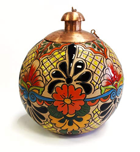 Hand Painted Mexican Table top Torches, Santafe Styles (3)