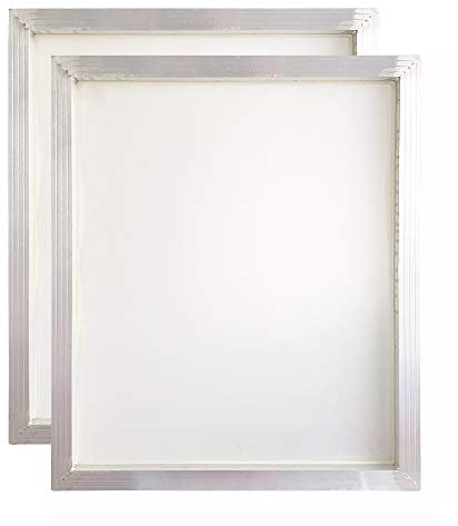 Siebdruck-Siebdruck, Aluminium, 50,8 x 61 cm, Weiß 2 PCS