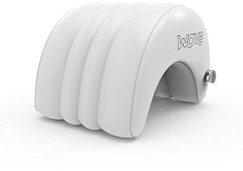 WAVE Spa Hot Tub Inflatable Head Rest Support Pillow, Ergonomic Neck & Head Support Cushion for Inflatable Hot Tubs & Spas, Water-Resistant & Easy Clean, Light Grey, 1 Pack