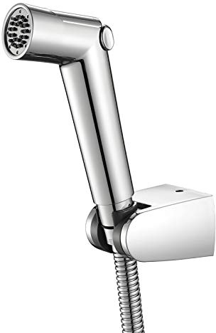 GLYYR Pulvérisateur de Bidet, Toilette Bidet Spray ABS Mural Douchette à Main Bidet Kit Eau Froide Chromé Kit de Pulvérisation de Toilette avec Flexible de Douche pour Hygiène Personnelle