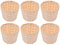 Milisten 6pcs Woven Basket Flower Plant Pot Basket Wicker Rattan Storage Basket Box Pen Pencil Holder Cup