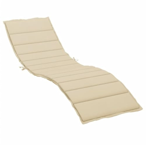 vidaXL Sonnenliege Auflage, Liegenauflage Outdoor, Polster Auflage für Gartenliege Liegestuhl, Polsterauflage, Beige 200x60x3cm Oxford-Gewebe
