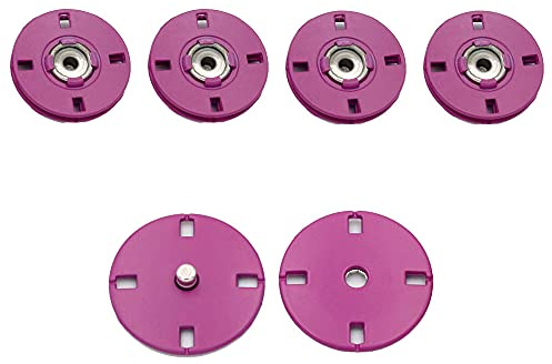 5Pcs/Set Snap Buttons Metal Buckle Buttons Invisible Buckle for Coat Clothing Sewing Accessories (#06 Rose, 23mm)