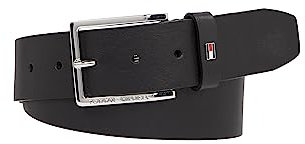 Tommy Hilfiger Herren Gürtel Oliver 4,0 cm Ext Ledergürtel, Schwarz (Black), 80