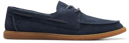 Clarks Clarkbay Go pour Homme, Daim Bleu Marine, 43 EU