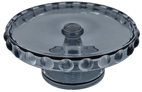 Doni Bomboniere Soporte para dulces de Comunión, color gris transparente, ideal como regalo de boda, ideal como regalo para tartas, galletas, con burbujas en el borde, originales y económicas