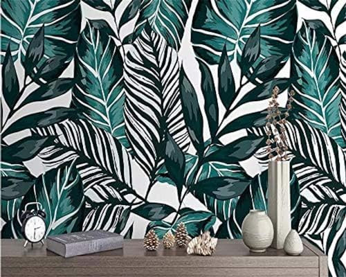 Papel Pintado Estilo Hojas Tv Fondo Papel Pintado Decoración Del Hogar Papel Pintado Mural 3D Decoración Fotomural Dormitorio Sala De Estar Pared Pintado Papel Tapiz No Tejido-430cm×300cm
