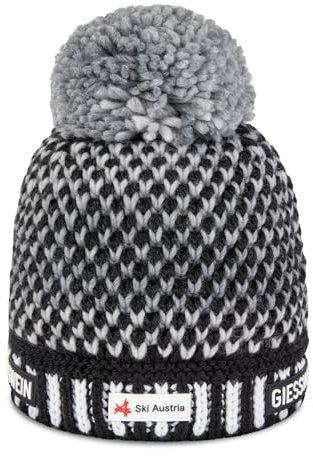 Giesswein Ski Austria Beanie Laaxer Stökli Ski Austria Beanie Laaxer Stökli - Merino Mütze gefüttert, ÖSV Mütze mit Bommel, Bommelmütze