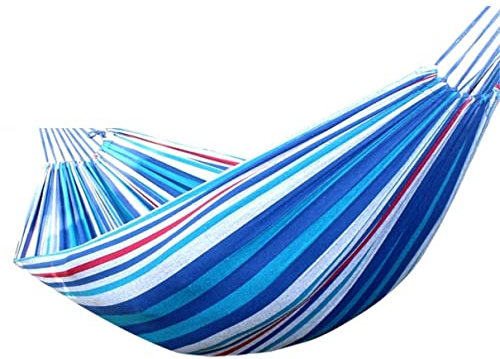 Hängematte Outdoor Camping Cotton Canvas Garden Hammock Outdoor Hammock Portable Travel Swing Hang Bed Hamacks for Outdoor Garden Yard Hiking Hängematte Reisehängematte (Color : B, Size : 200 * 150cm