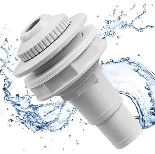 mizikuu Ugello di aspirazione per piscine a parete in acciaio con raccordo per tubo flessibile 32/38 mm con testa girevole, ugello per piscina regolabile Ø 58 mm