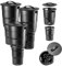 KADAX Compostiera da giardino sotterranea in plastica, compostiera inodore, secchio per compost per la produzione di fertilizzanti, contenitore per compost con fori di ventilazione (nero, 3 pezzi)