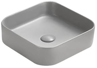Mexen Lavabo de baño con un solo cuenco Vena - Gris claro mate - 22193761