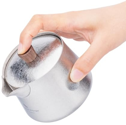 iBasingo Titan Doppelwandiger Teeservice Ultraleicht 150ml Teeschale Chinesisches Teegeschirr Indoor Outdoor Camping Reisen Teeset Tragbar Metall Teezubereiter Ti3134D