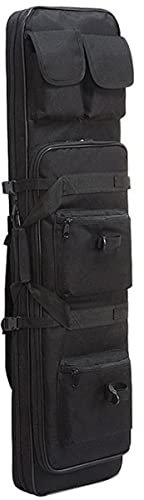 ANSNOW Waffenkoffer Für Gewehre, Weiche Gewehrkoffer, Taktischer Waffenkoffer, Gewehrkoffer, Gepolsterter Gewehr-Aufbewahrungsrucksack Mit Integrierteren- Und Magazinaufbewahrung (3 Größen)/Schwarz/