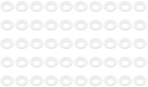 QUARKZMAN 50Stk Silikon Gummi Dichtungen Unterlegscheibe Hochdruck Auslaufsicher Bier Flaschendichtung Versiegelungen Top Unterlegscheiben für Home Brew Schaukelflip Bier Soda Flasche Weiß
