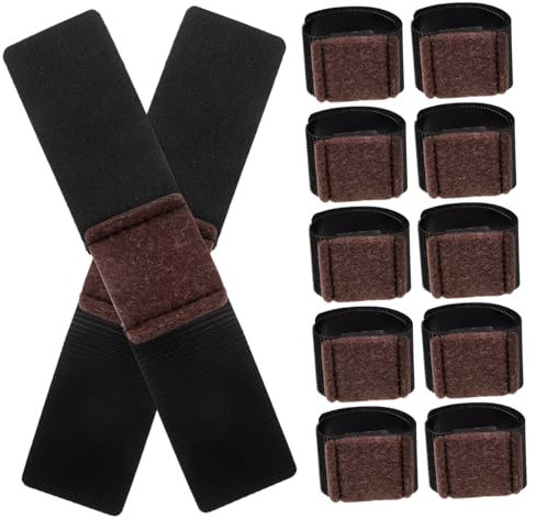 OSALADI 12stücke Umlaufende Bodenschoner Verschleißfeste Klett-bodenschoner Stuhlbein-schutzpolster Für Möbel Und Stühle Nylon Material Klassisches Farbdesign Für Schlafzimmer