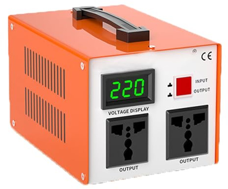 LIUHD Convertidor de Voltaje de 500 W, Transformador Elevador/Reductor de 110 V A/Desde 220 V, Convertidor de Potencia, Convertidor de Voltaje, Protección contra Disyuntores,Orange,110V TO 220V